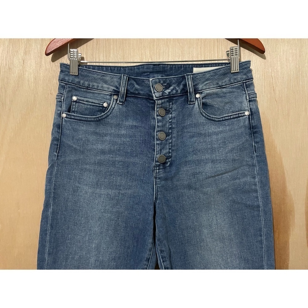 Vince Camuto High Rise Button Fly Jeans Denim Blue - Picture 2 of 7